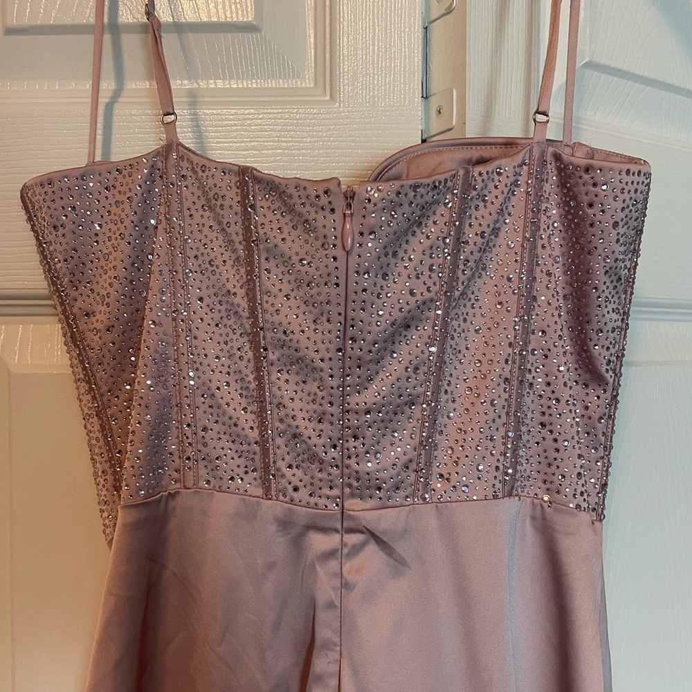 Oh Polly Moonstruck Satin Embellished Dress - Picture 6 of 7
